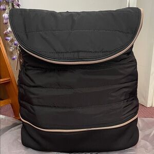 Stella & Dot black quilted nylon Crush It backpack